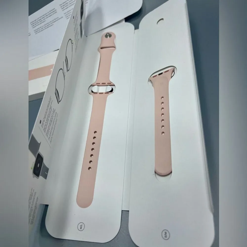 Authentic Apple Watch Pink Silicone Strap 42mm Open Box